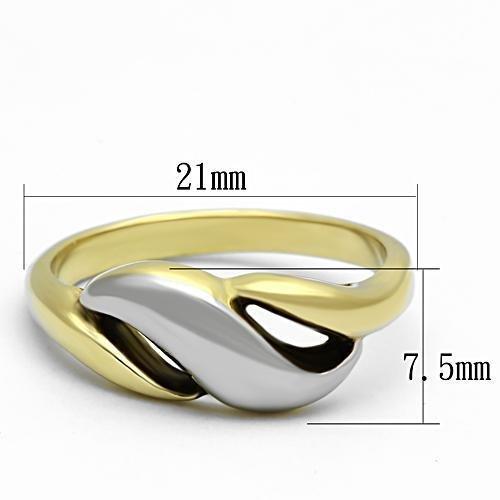 Load image into Gallery viewer, Two-Tone IP Gold (Ion Plating) Stainless Steel Ring with No
